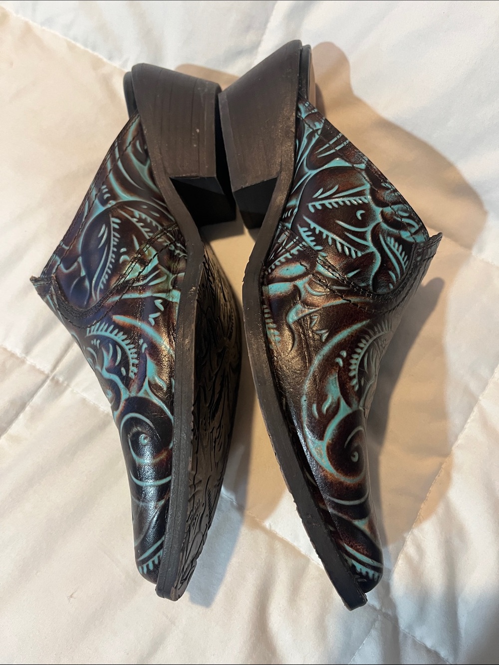 Patricia Nash Floral Cowgirl Boot Slides - Picture 4 of 6